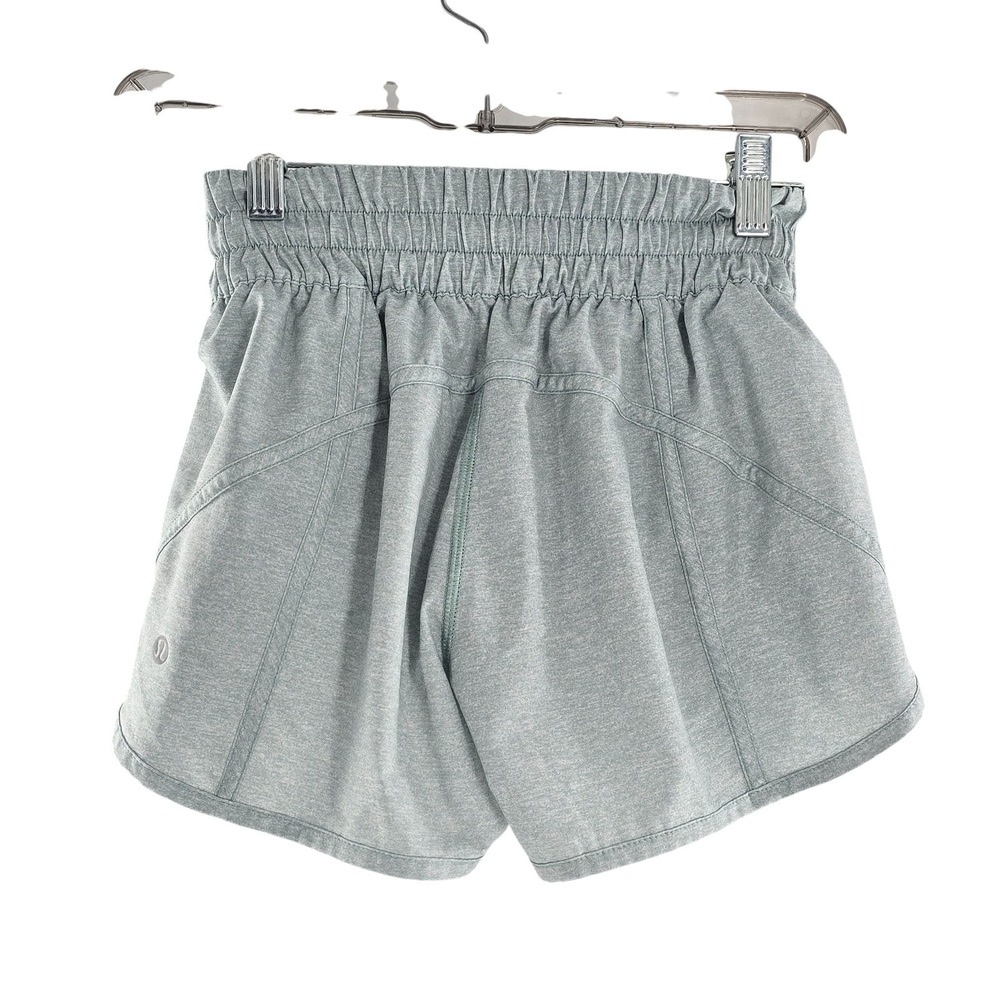 Lululemon Tracker Short V Lined Running Athletic Heather Hazy Jade Sz 2 - Picture 8 of 10